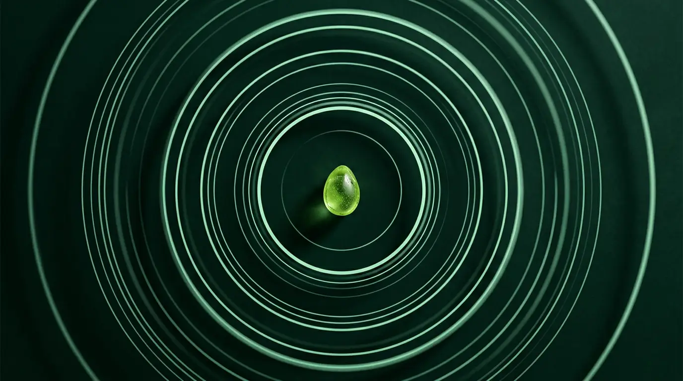Illustration abstraite d'un point d'origine irradiant, image de l'histoire d'Anthropic et de Claude AI
